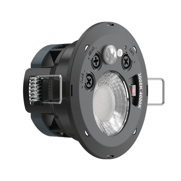 Spot Encastré LED NOVA DP avec détecteur IR Intégré (Blanc, Noir, Chrome, Aluminium brossé) – Image 2
