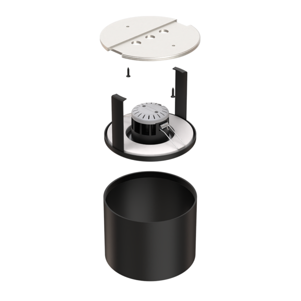 Support Spot LED plafond béton DECOCIEL (Blanc / Noir) – Image 3