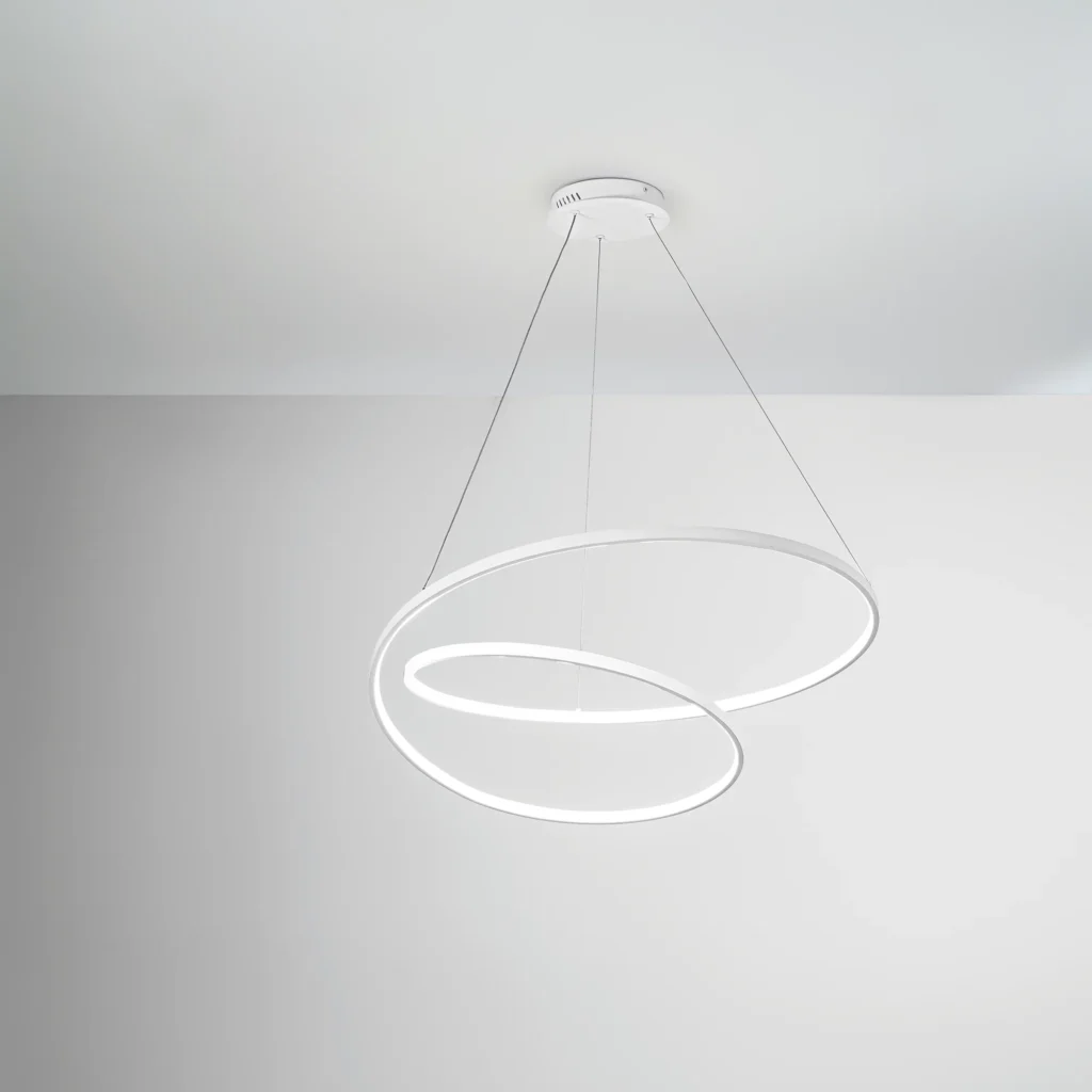 Suspension LED Design Ondulée Tourbillon (3 couleurs et 2 tailles au choix) – Image 2