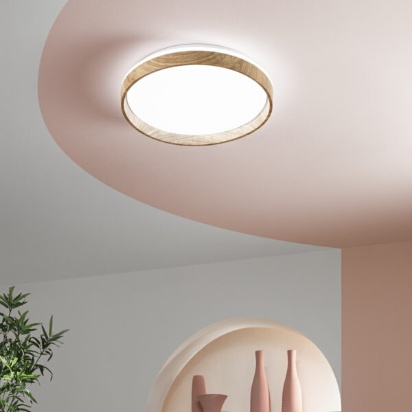 Plafonnier LED Rond effet bois (Ø38 et Ø48) – Image 4