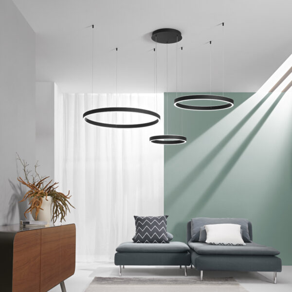 Suspension LED 3 Cercles 120W (3 couleurs au choix) – Image 5