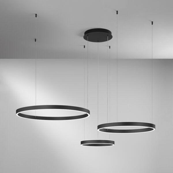 Suspension LED 3 Cercles 120W (3 couleurs au choix)