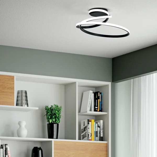 Plafonnier LED Circulaire Design style coaster (3 couleurs aux choix) – Image 6