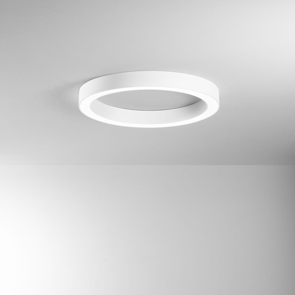 Plafonnier cercle blanc