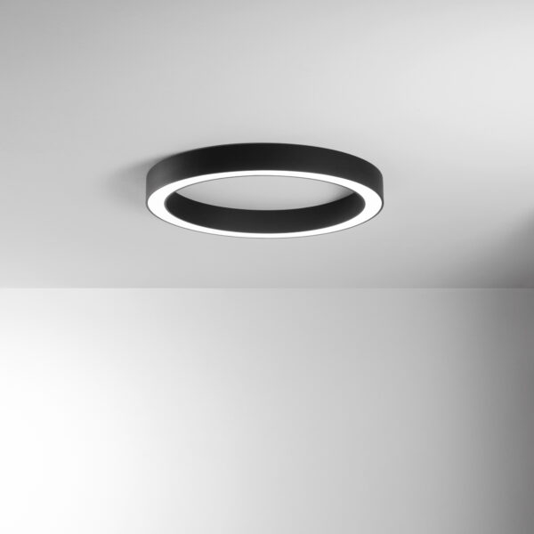 Plafonnier cercle noir