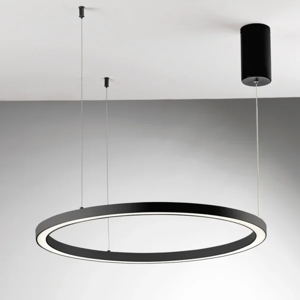 Suspension LED Circulaire Design Aluminium (3 tailles, 3 couleurs au choix) – Image 2