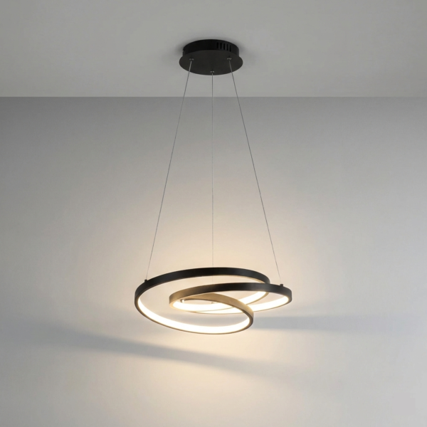 Suspension LED Design Ondulée Tourbillon (3 couleurs et 2 tailles au choix)
