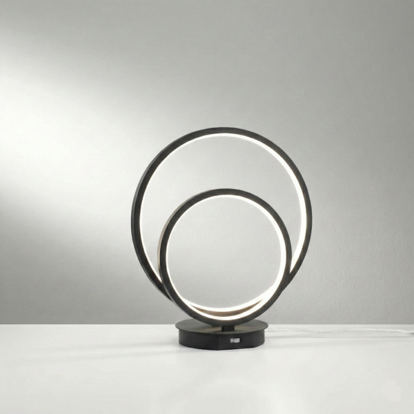 Lampe à Poser LED Design Circulaire Tourbillon (3 couleurs au choix)