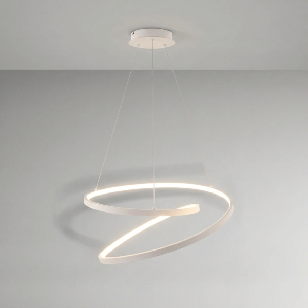 Suspension LED Design Ondulée Tourbillon (3 couleurs et 2 tailles au choix) – Image 3