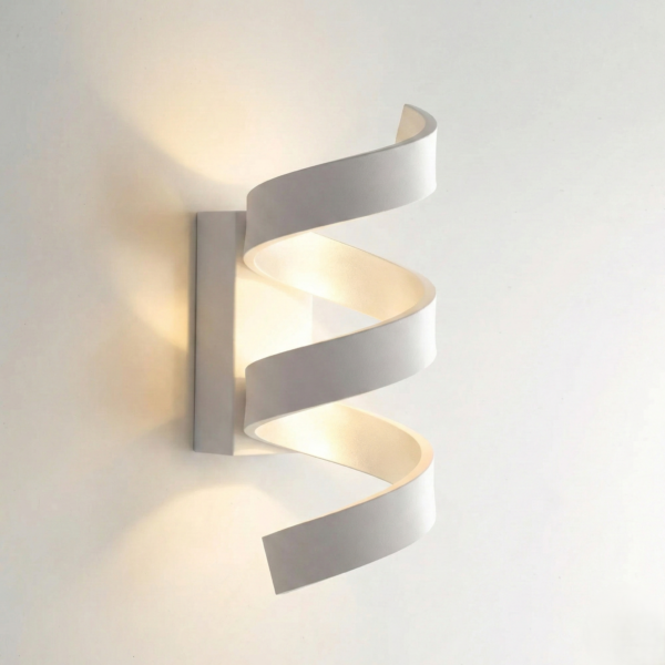 Applique LED Spirale 6 ronds design aluminium (2 couleurs au choix) – Image 2