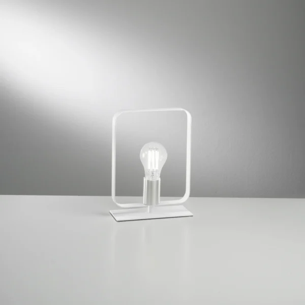 Lampe à poser métal contemporaine 1 ampoule (Blanc / Noir) – Image 3