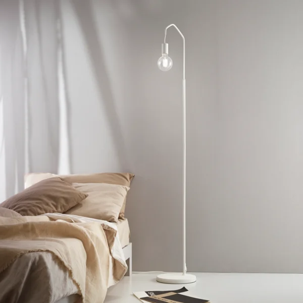 Lampadaire métal minimaliste (Blanc ou Noir) – Image 5