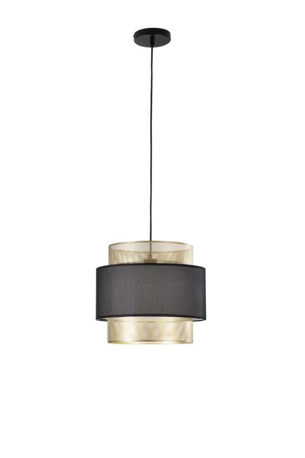 Suspension chic 1 lampe noir et or (2 tailles) – Image 2