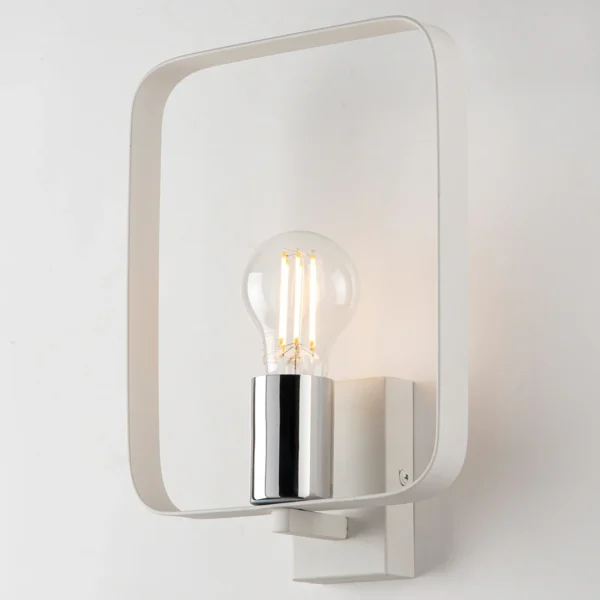 Applique métal contemporaine 1 ampoule (Blanc / Noir) – Image 3