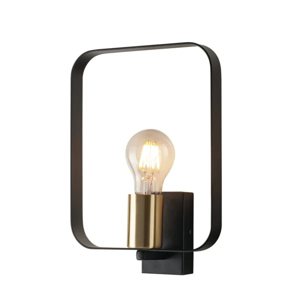 Applique métal contemporaine 1 ampoule (Blanc / Noir) – Image 2