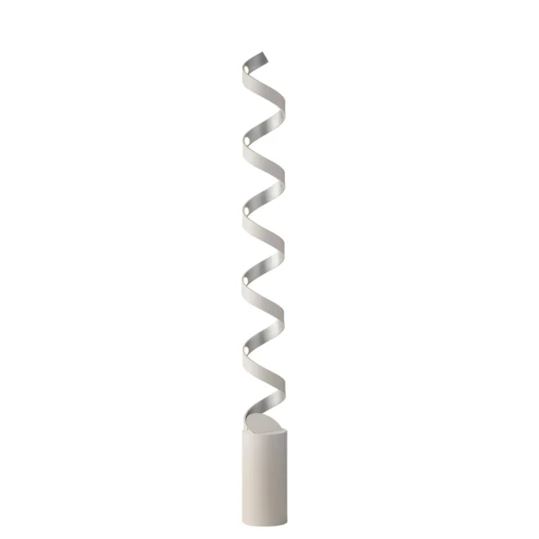 Lampadaire LED Spirale 10 ronds design aluminium (2 couleurs au choix) – Image 4