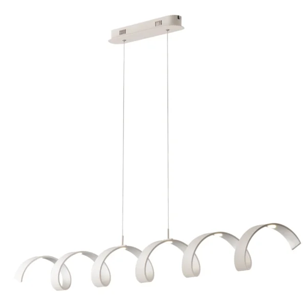 Suspension LED Spirale 6 ronds design aluminium (2 couleurs au choix) – Image 2