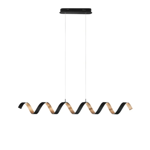 Suspension LED Spirale 6 ronds design aluminium (2 couleurs au choix) – Image 3