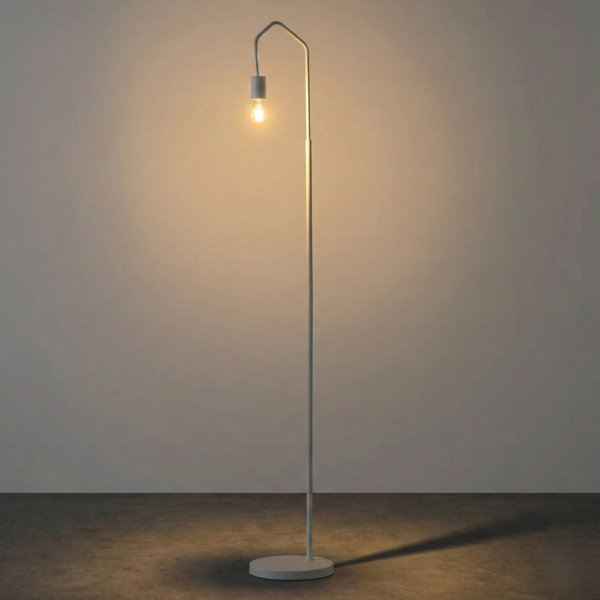 Lampadaire métal minimaliste (Blanc ou Noir) – Image 3