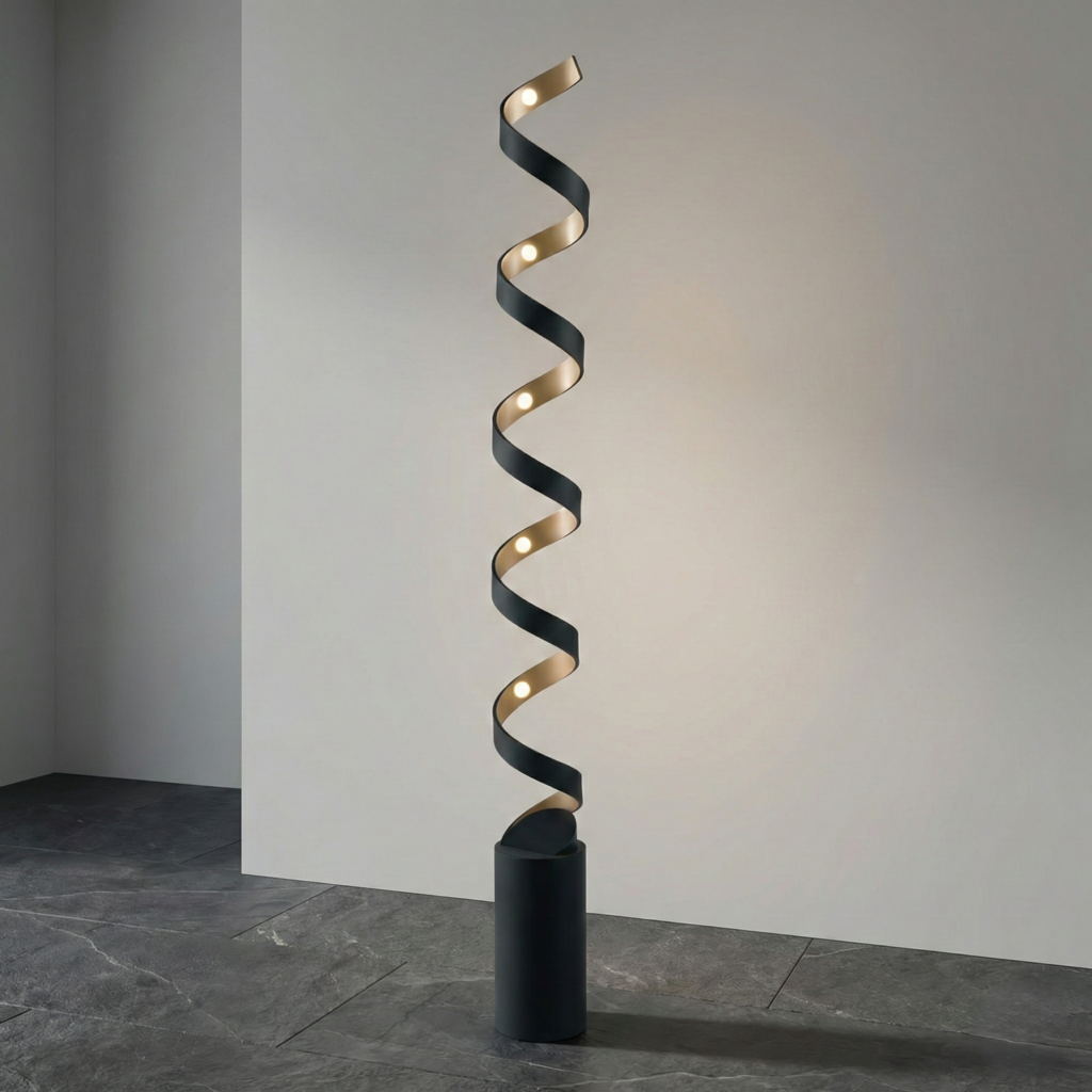 Lumi-One - Lampadaire HELIX noir