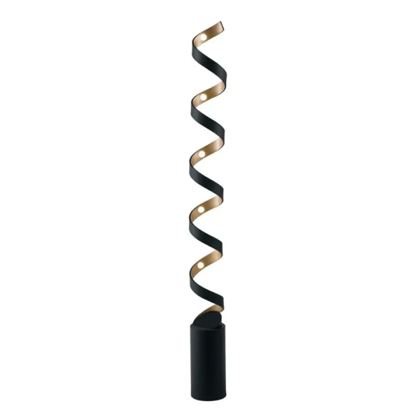 Lampadaire LED Spirale 10 ronds design aluminium (2 couleurs au choix) – Image 2