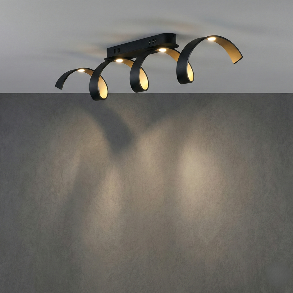 Lumi_One - Plafonnier HELIX Noir