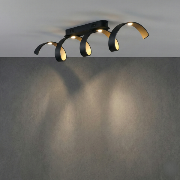 Lumi_One - Plafonnier HELIX Noir