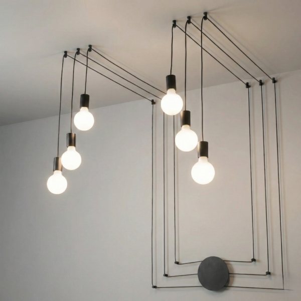 Plafonnier métal minimaliste (2 couleurs / 3 tailles) – Image 8