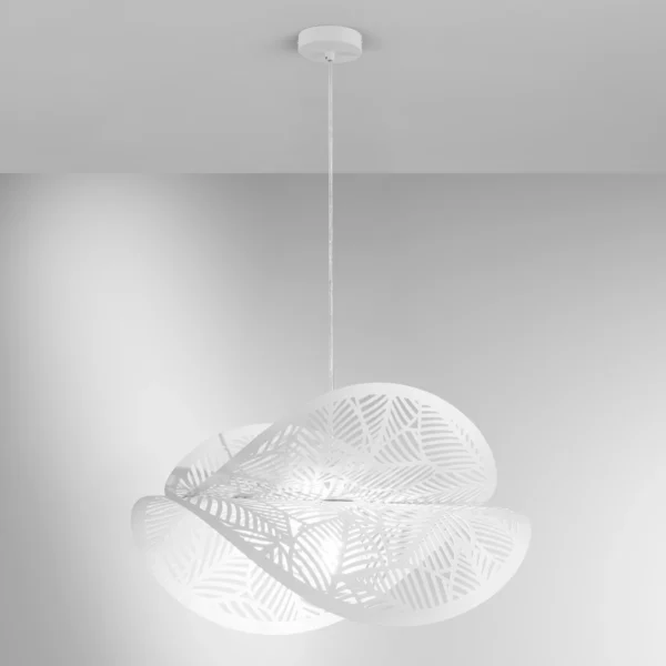Suspension métal perforé double voile ondulée 60cm (3 couleurs) – Image 3