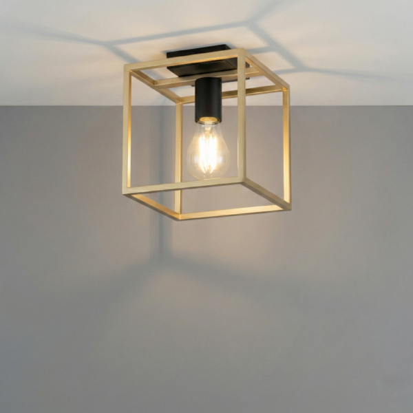 Plafonnier Linéaire noir et or (1 ou 4 lampes) – Image 3