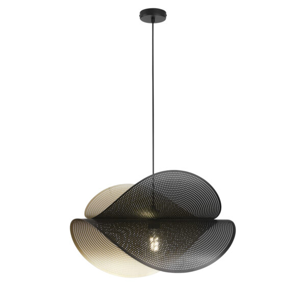 Suspension métal perforé double voile ondulée 60cm (3 couleurs) – Image 2