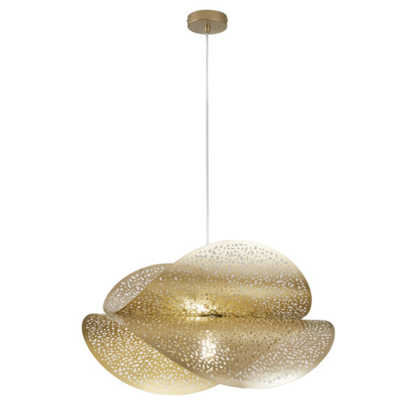 Suspension métal perforé double voile ondulée 60cm (3 couleurs) – Image 6