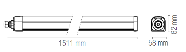 Réglette LED linéaire étanche blanche IP65 (3 tailles) – Image 7