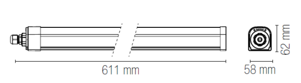 Réglette LED linéaire étanche blanche IP65 (3 tailles) – Image 5