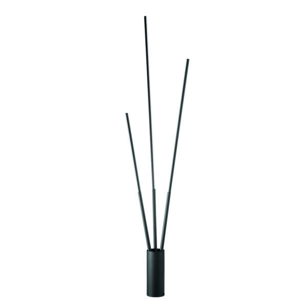 Lampadaire LED tiges en métal, 3 points lumineux (Blanc / Noir) – Image 4
