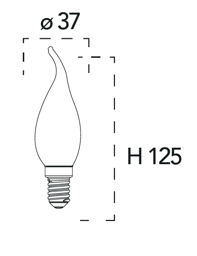 Ampoule LED Bougie E14, 470lm, 510lm, 720lm (3 teintes de blanc au choix) – Image 2