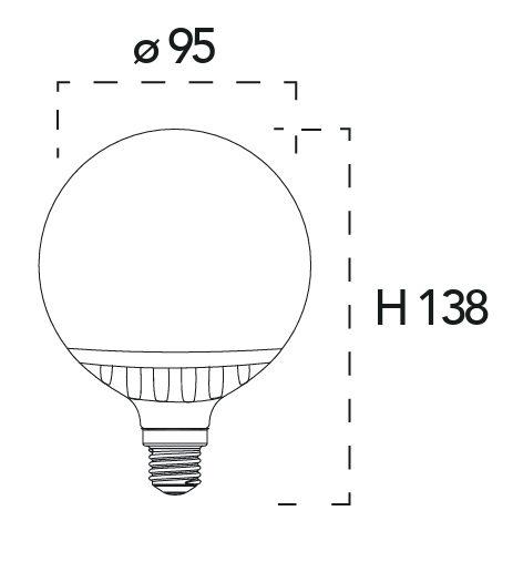 Ampoule LED Globe E27, Ø95mm, 2300-2500lm (3 teintes de blanc) – Image 2