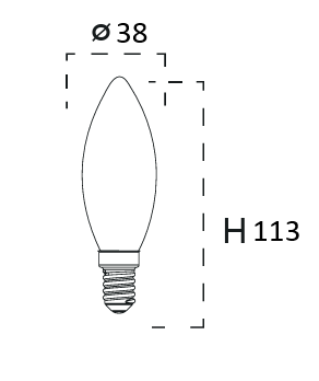 Ampoule LED flamme E14 Performance (840lm / 1055lm - 3 températures de blanc) – Image 3