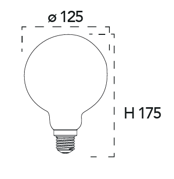 Ampoule LED globe E27 filament décorative verre fumé 150lm - blanc très chaud 1800K – Image 2