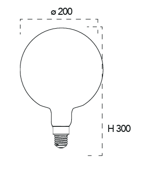 Ampoule LED globe E27 filament XXL décorative 8W-150lm Blanc très chaud 1800K – Image 2