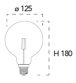 Ampoule LED globe E27 dimmable XL filament 8w - 950lm - Blanc neutre 4000K – Image 2