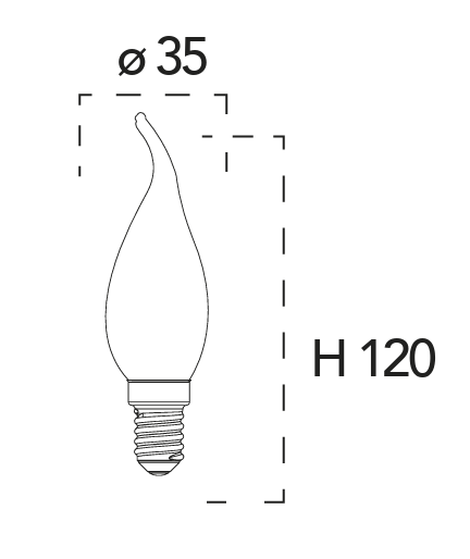 Ampoule LED Bougie E14 verre dépoli (400lm / 680lm - 3 teintes de blanc) – Image 3