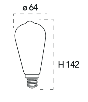 Ampoule LED Edison E27 vintage verre fumé 8w-250lm Blanc chaud 1800K – Image 2