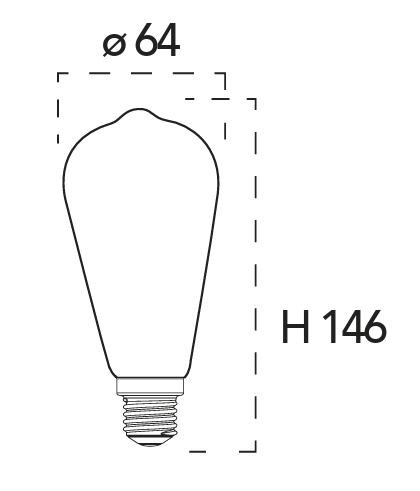 Ampoule LED Edison E27 vintage verre ambré 8w-806lm Blanc chaud 2500K – Image 2