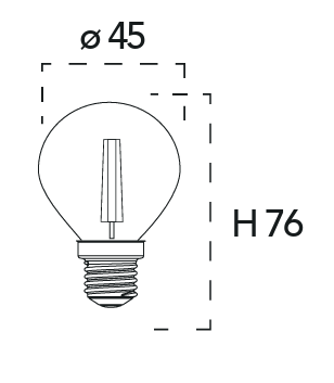 Ampoule LED Mini bulbe E27 Filament 250lm-470lm (3 Teintes de blanc) – Image 3