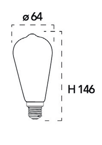 Ampoule LED Edison E27 vintage verre blanc 4w-840lm (3 Teintes de blanc) – Image 2