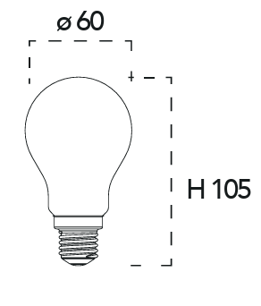 Ampoule LED décorative E27 filament vintage 150lm - Blanc chaud1800k – Image 2