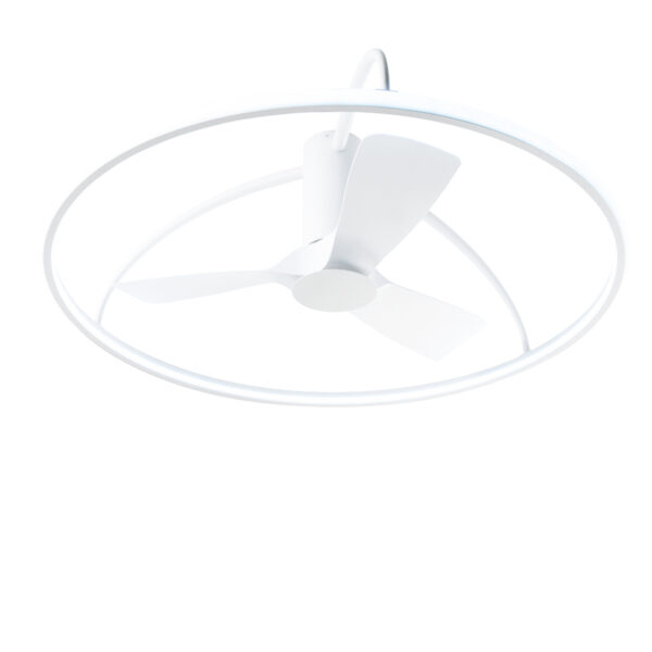 Ventilateur de plafond LED design anneau Magnus (Noir / Blanc) – Image 2