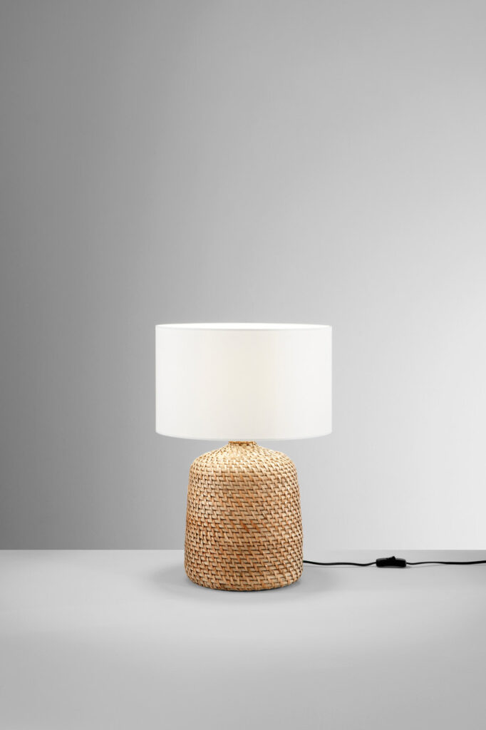 Lampe à poser en bois tressé Ø35 cm – Image 2