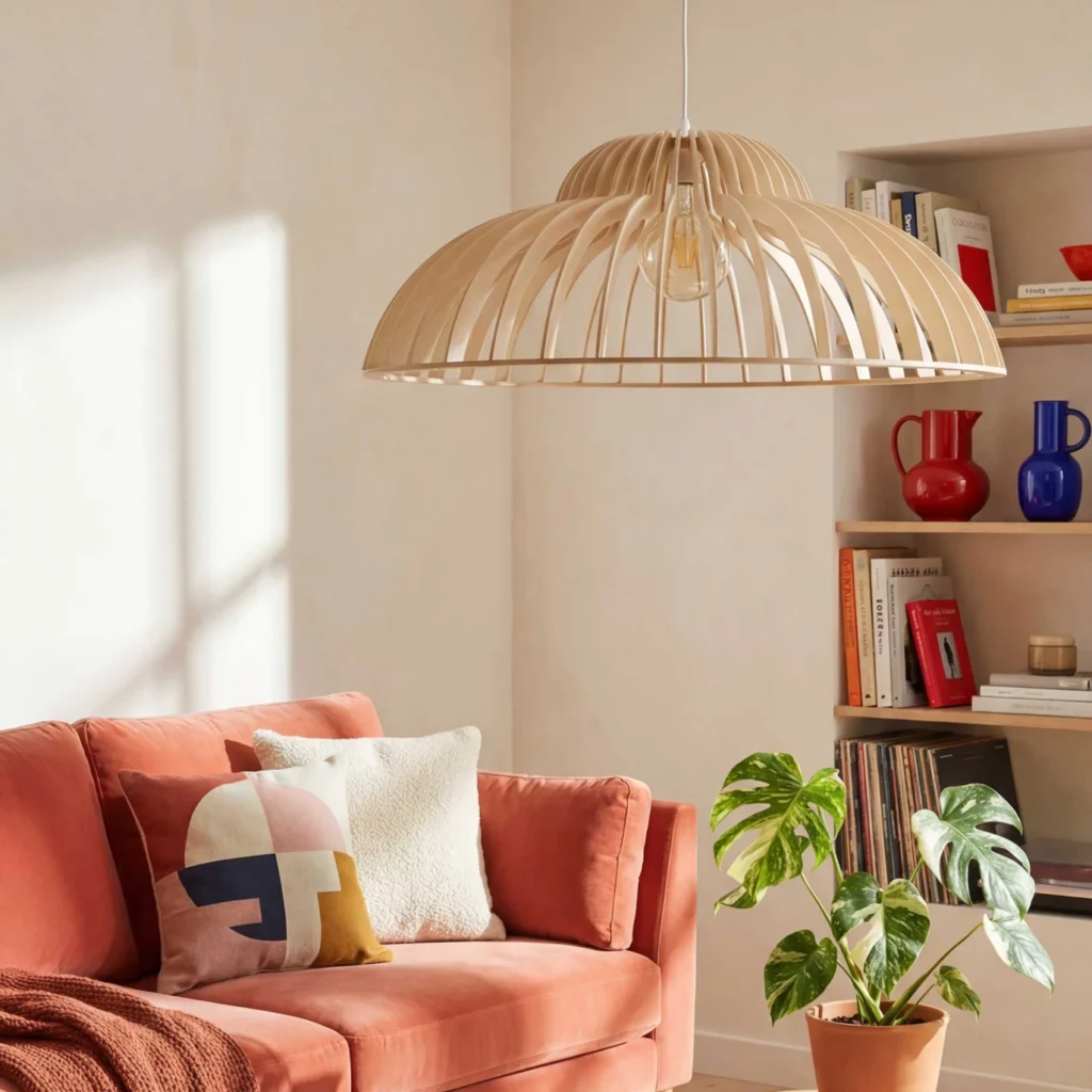 Suspension bois dôme ajourée (Ø35cm, Ø50cm, Ø80cm) – Image 4